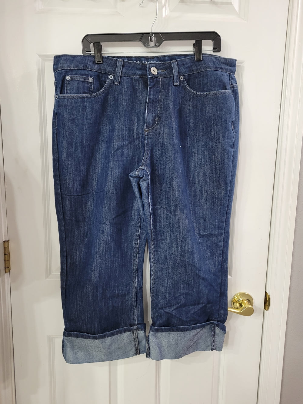 Merona Dark Blue Cropped Cuff Jeans